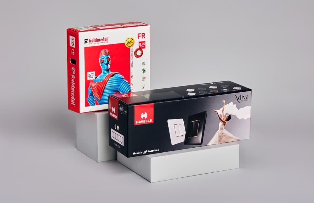 Electrical product mono carton packaging